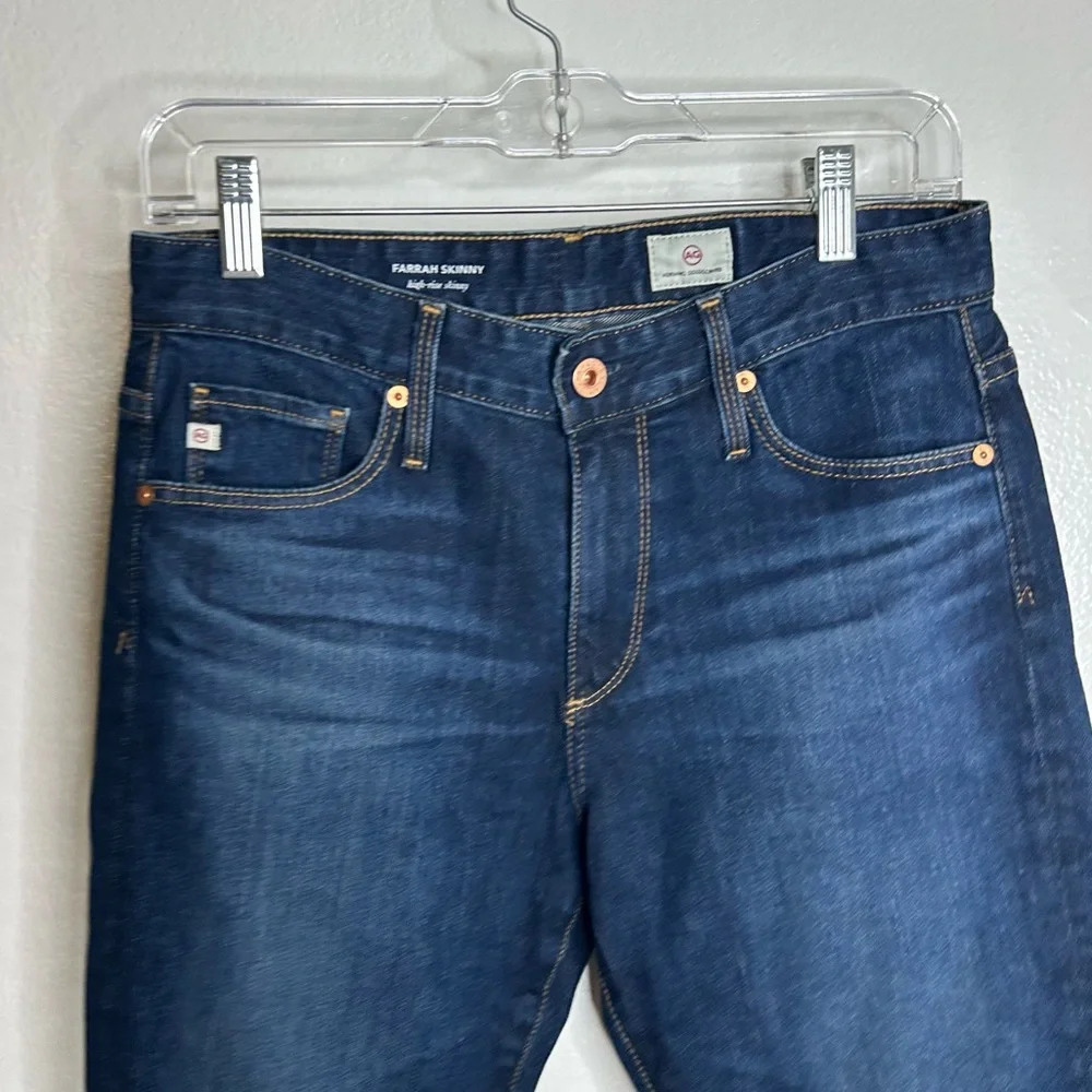 NWT AG The Farrah High Rise Dark Wash Skinny Jean Size 27